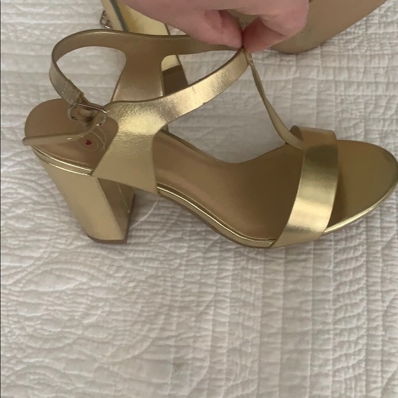 Gold TStrap heels - Picture 2 of 5